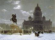 Vasily Surikov Monument to Peter the Great on Senate Squar in St.Petersburg oil painting picture wholesale